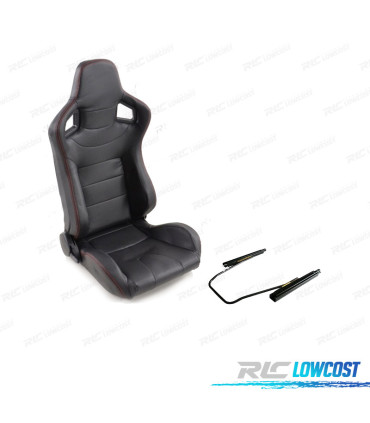 KIT SEDILE SPORTIVO LOOK CARBONIO SEMI BAQUET STILE RS NERO