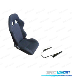 KIT SEDILE SPORTIVO SEMI BAQUET MONTECARLO TESSUTO NERO