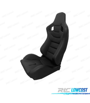 SEDILE SPORTIVO SEMI-BAUCKET STILE RS PELLE NERA