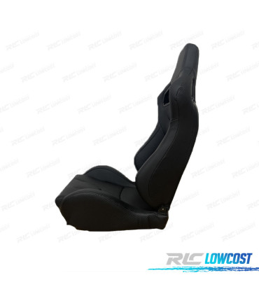 SEDILE SPORTIVO SEMI-BAUCKET STILE RS PELLE NERA