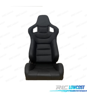 SEDILE SPORTIVO SEMI-BAUCKET STILE RS PELLE NERA