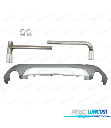 DIFFUSORE BMW X1 F48 15- LOOK M + TERMINALI DI SCARICO