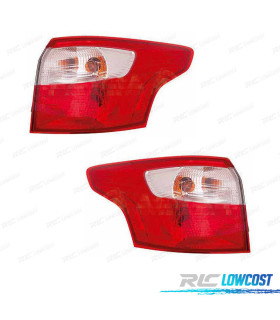 FANALI PER FORD FOCUS IV SPORTBREAK 11-14 BIANCO ROSSO