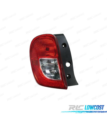 FANALE SINISTRO PER NISSAN MICRA 14-17 BIANCO ROSSO