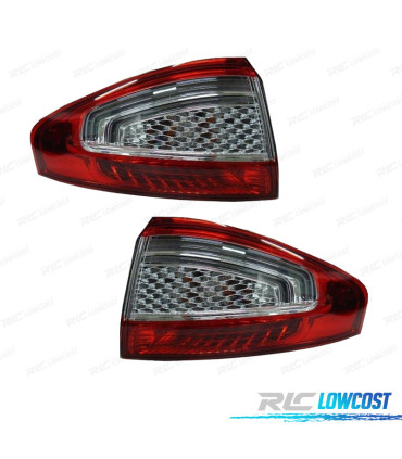 FANALI PER FORD MONDEO IV 4P 10-14 LED BIANCO ROSSO