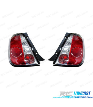 FANALI PER FIAT 500 07-14 CERCHIO NERO