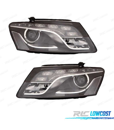 FARI XENON PER AUDI Q5 08-12 LED FONDO NERO