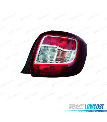 FANALE DESTRO DACIA SANDERO STEPWAY 13-17 BIANCO ROSSO CON BORDO SCURO