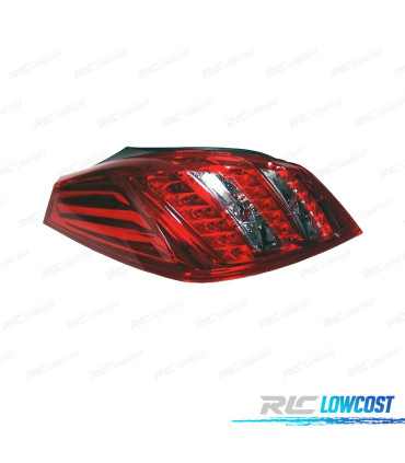 FANALE SINISTRO PER PEUGEOT 508 BERLINA 11-14 LED BIANCO ROSSO