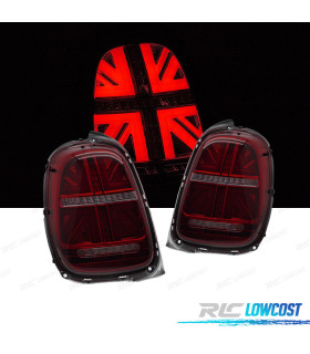FANALI A LED MINI COOPER F55 F56 F57 14-17 ROSSO AFFUMICATO
