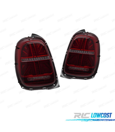 FANALI A LED MINI COOPER F55 F56 F57 14-17 ROSSO AFFUMICATO