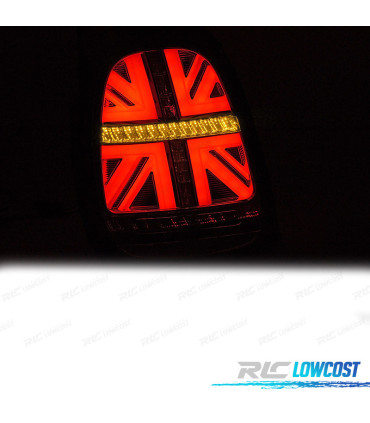 FANALI A LED MINI COOPER F55 F56 F57 14-17 ROSSO AFFUMICATO