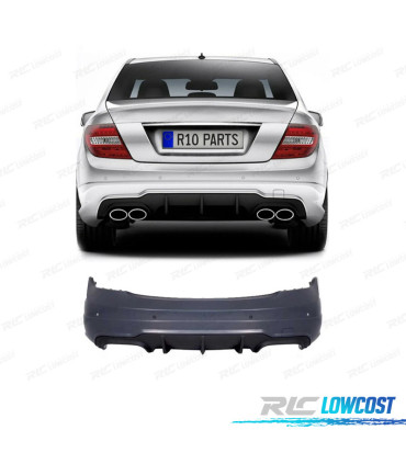 PARAURTI POSTERIORE PER MERCEDES CLASSE C W204 07-14 LOOK AMG C63 PDC