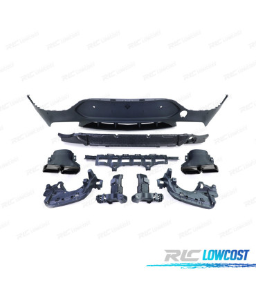 DIFFUSORE PER MERCEDES CLASSE GLC C253 COUPE 16-19 LOOK GLC63 CODELLI DI SCARICO NERI