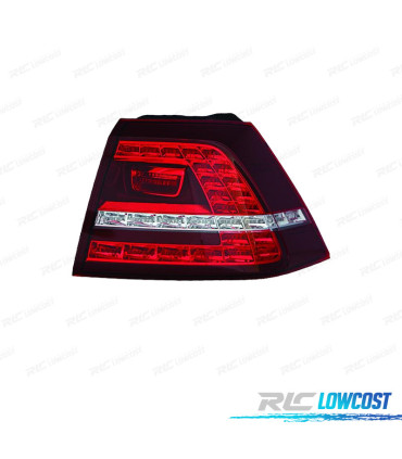FANALE DESTRO PER VOLKSWAGEN VW GOLF VII GTI GTD 12-17 LED BIANCO ROSSO