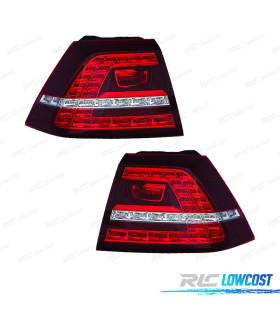 FANALI PER VOLKSWAGEN VW GOLF VII GTI GTD 12-17 LED BIANCO ROSSO