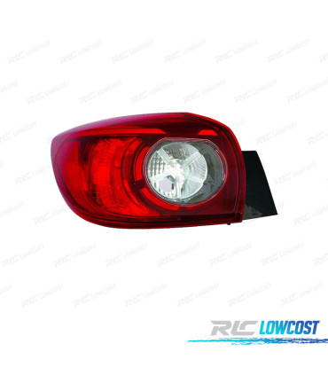 FANALE SINISTRO PER MAZDA 3 HATCHBACK 5P 13-17 BIANCO ROSSO