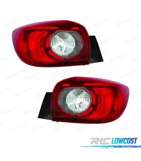 FANALI PER MAZDA 3 HATCHBACK 5P 13-17 BIANCO ROSSO