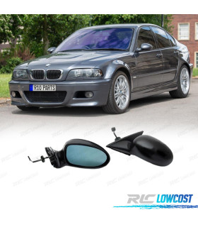 SPECCHIETTI RETROVISORI ELETTRICI LOOK M3 PER BMW SERIE 3 E46 BERLINA SEDAN TOURING PIEGHEVOLI RISCALDATI