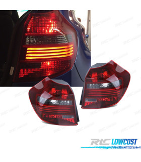 FANALI BMW E81 E87 LCI 07-11 LED ROSSO AFFUMICATO