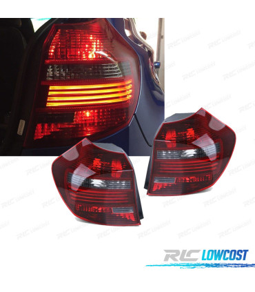 FANALI BMW E81 E87 LCI 07-11 LED ROSSO AFFUMICATO