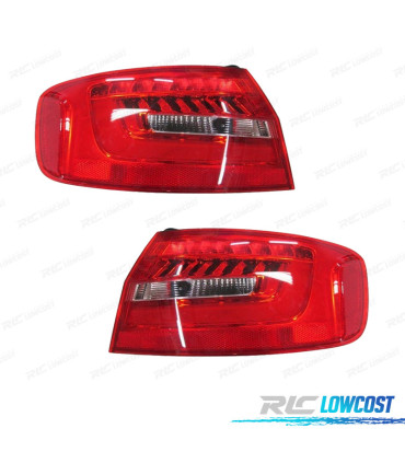 FANALI PER AUDI A4 SEDAN 12-15 LED BIANCO ROSSO