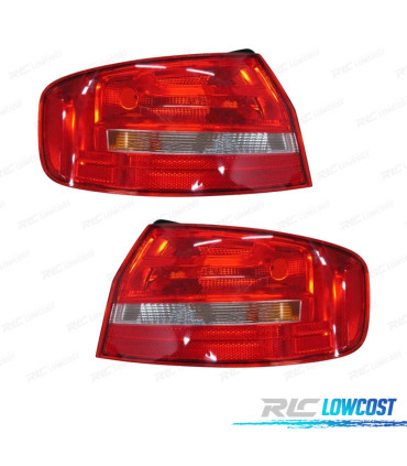 FANALI PER AUDI A4 SEDAN 12-15 BIANCO ROSSO