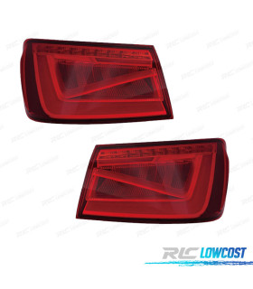 FANALI PER AUDI A3 SEDAN 4P 12-16 LED ROSSO AFFUMICATO