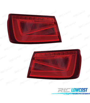 FANALI PER AUDI A3 SEDAN 4P 12-16 LED ROSSO AFFUMICATO