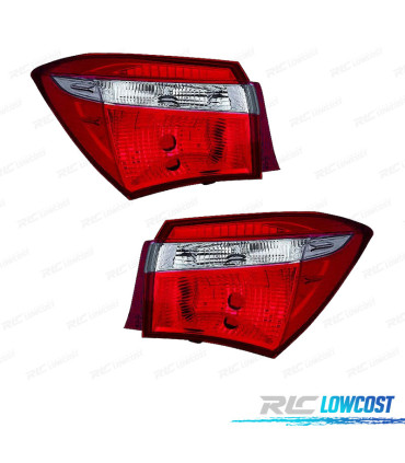 FANALI PER TOYOTA COROLLA SEDAN 4P 13-17 BIANCO ROSSO