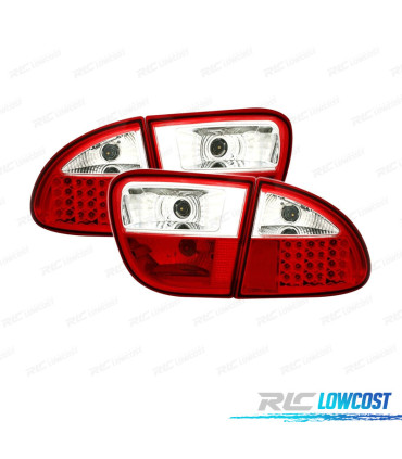 FANALI SEAT LEON 99-05 LED ROSSO CROMATO