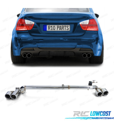 KIT CONVERSIONE SCARICO BMW E90 E91 05-12 PACCHETTO M DOPPIO SU ENTRAMBI I LATI