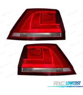 FANALI PER VOLKSWAGEN VW GOLF VII VARIANT 12-17 BIANCO ROSSO