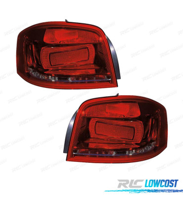 FANALI PER AUDI A3 3P 09-12 BIANCO ROSSO
