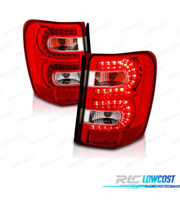 FANALI A LED JEEP GRAND CHEROKEE 99-05 ROSSO CHIARO