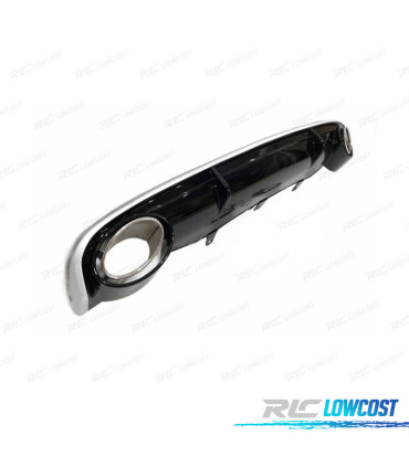DIFFUSORE AUDI A7 12-15 LOOK RS7 + TERMINALI DI SCARICO NERO LUCIDO
