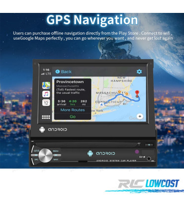 RADIO GPS ANDROID 1DIN TATTILE GPS