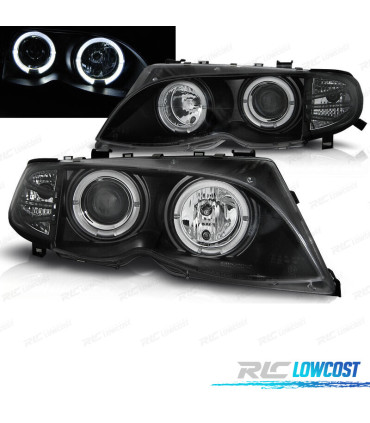 FARI BMW E46 01-05 OCCHI ANGEL FONDO NERO