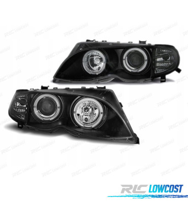 FARI BMW E46 01-05 OCCHI ANGEL FONDO NERO