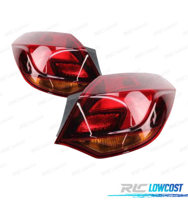 FANALI PER OPEL ASTRA J 5P 10-12 ROSSO AFFUMICATO