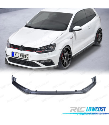 SPOILER LIP PER VOLKSWAGEN VW POLO 6C 14-17 IN CARBONIO