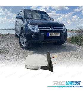SPECCHIO RETROVISORE DESTRO ELETTRICO PER MITSUBISHI PAJERO IV 07-12 10 PIN CROMATO