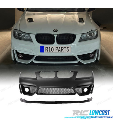 PARAURTI ANTERIORE BMW E90 E91 08-12 ASPECTO M4 GRIGLIE NEBBIA + SPOILER LIP