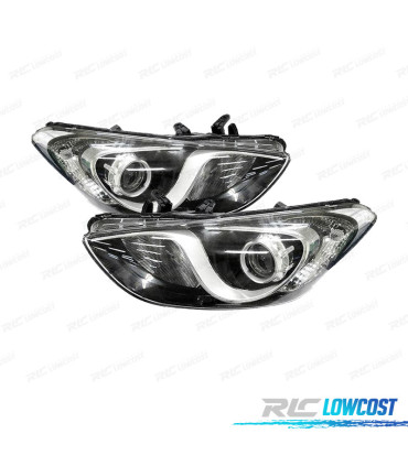 FARI PER HYUNDAI I30 12- INTERNO CROMATO NERO
