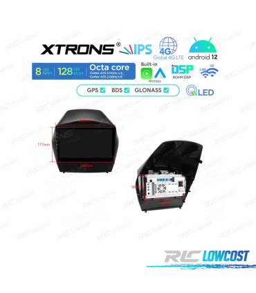 9'' QLED FULL HD OCTACORE DDR4 8GB RAM 128GB ROM SSD GPS ANDROID CARPLAY DSP USB