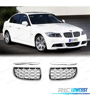 GRIGLIE BMW E90 E91 05-08 CROMATE DIAMANTE