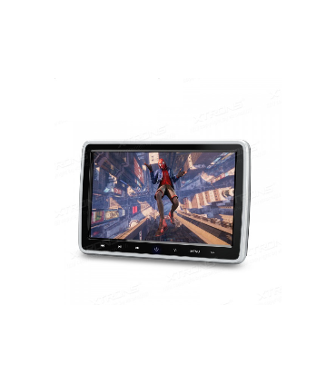 DISPLAY TATTILE DA 10,1" HD CON HDMI, LETTORE DVD, ALTOPARLANTI E SUPPORTO PER POGGIATESTA.