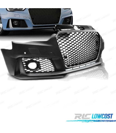 PARAURTI ANTERIORE AUDI A3 8V 12 16 LOOK RS3 CROMO NERO PDC