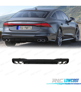 DIFFUSORE AUDI A7 S LINE 19- LOOK S7 + TERMINALI DI SCARICO CROMATI