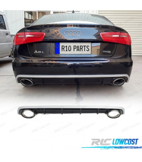DIFFUSORE AUDI A6 4G 11-14 LOOK RS + TERMINALI DI SCARICO